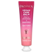 Pacifica, Vegan Care Balm, Cherry Shimmer + Peptides, Lips + Skin, 0.43 fl oz 13 ml