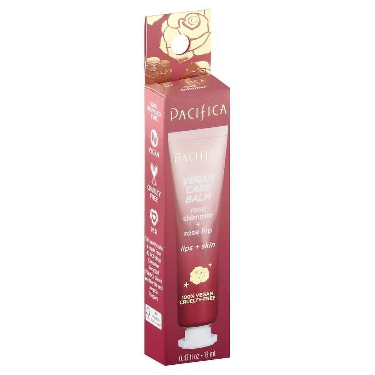 Pacifica Vegan Care Balm Rose Shimmer and Rose Hip, Lips and Skin