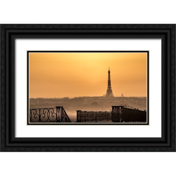 Pacifico 18x12 Black Ornate Wood Framed with Double Matting Museum Art Print Titled - The Awakening Of The Iron Lady