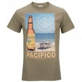 thumbnail image 1 of Pacifico 874752-medium The Beach is this Way T-Shirt for Mens, Beige - Medium, 1 of 2