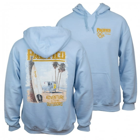 Pacifico Adventure Is Out There Beach Front and Back Print Hoodie-Medium