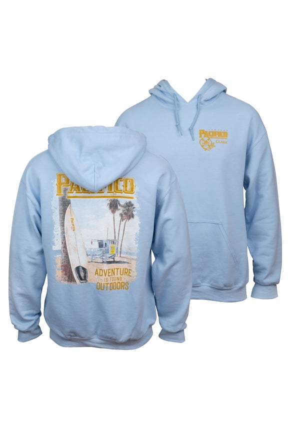 Adventure Is Out There Beach Front and Back Print Hoodie-Medium