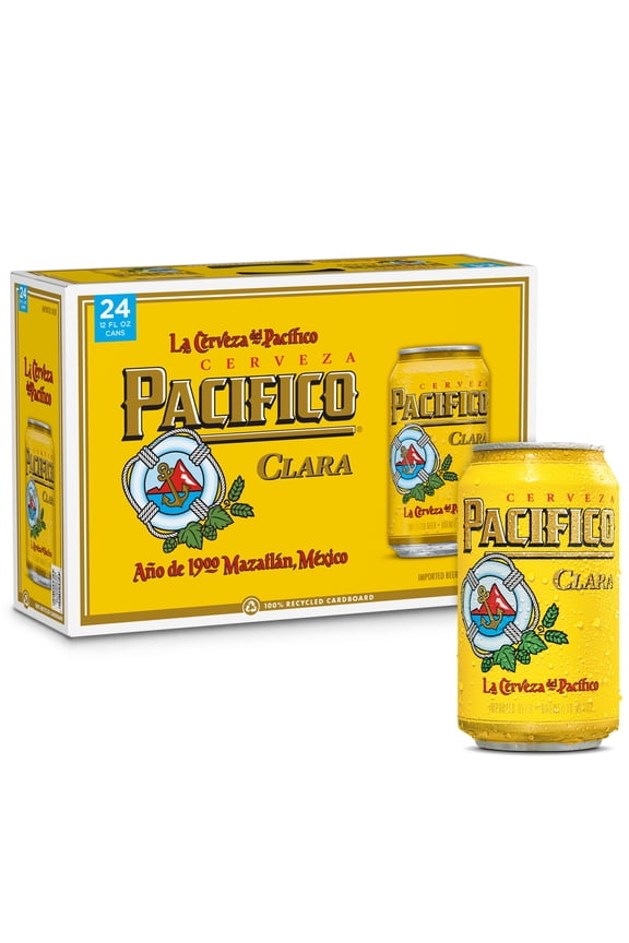 Clara Mexican Lager Import Beer, 24 Pack, 12 fl oz Aluminum Cans, 4.4% ABV