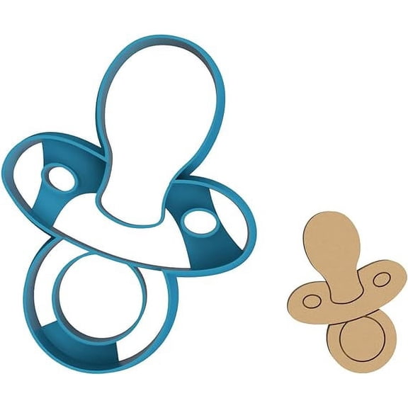 Pacifier Binky Cookie Cutter - Baby Shower Toddler Gender Reveal (0007) (3 Inch)