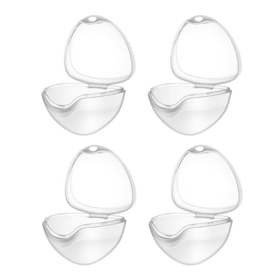 Pacifier Case,4 Pack BPA Free Pacifier Holder Case,Transparent Container Box for Baby Binky（Not Included,Essential Pacifier Accessories,Alway Keep Paci Clean,Easy to Clean)(Clear)