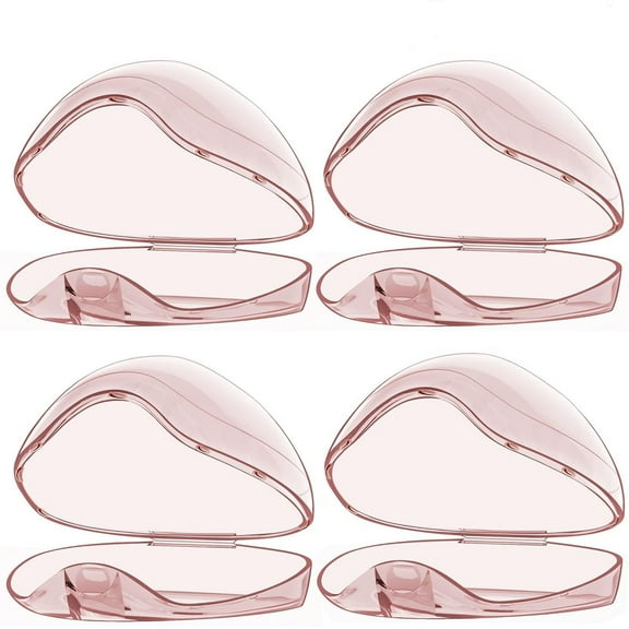 Pacifier Case,Happon 4 Pack Pacifier Holder Case,Transparent Pacifier Container Box for Travel,Essential Pacifier Accessories, Easy to Clean(Transparent)