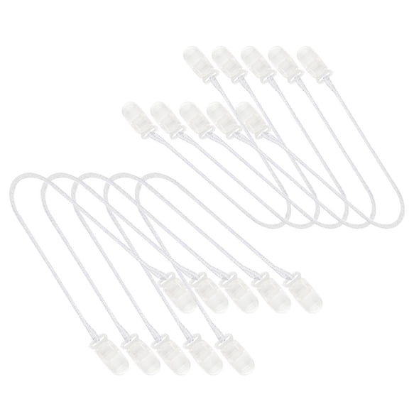 Pacifier Clip Set with Elastic Cords, Adjustable Dummy Clip for Stroller Blanket Toys, Durable Clips And Ropes for Infant Safety Clear (20Pcs)