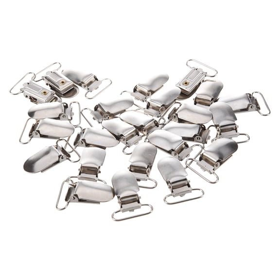 Stroller & Nursery Pacifier Clips for New Parents and Caregivers, 25-Pack 1 in Ring (39mm Total) No Sewing Required