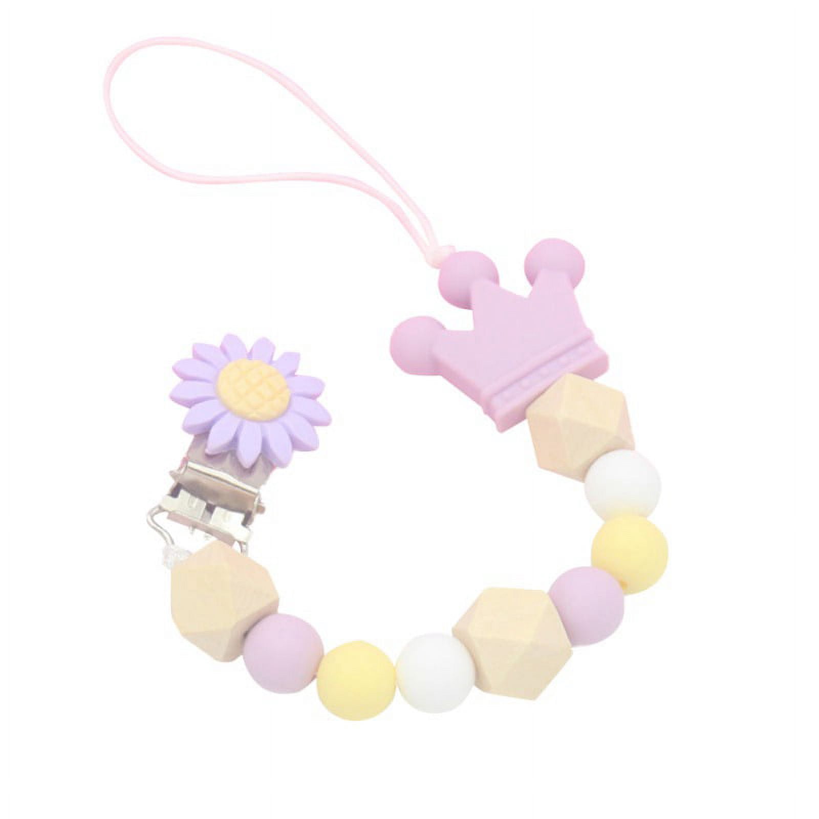 Pacifier chain baby new Silicone Baby Pacifier Clip Colorful Pacifier ...