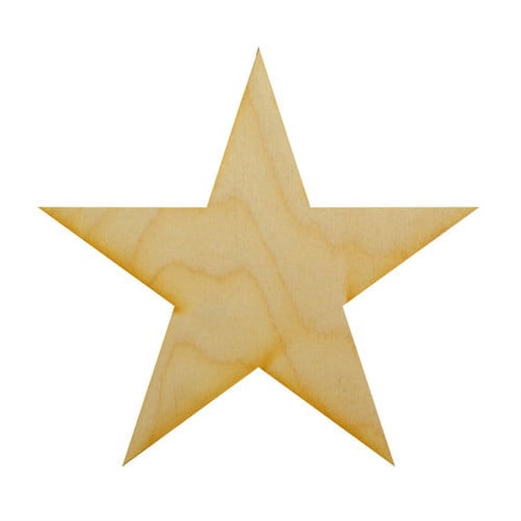 Pack of 1, 10 Inch x 1/4" Baltic Birch Plywood Plywood Stars Wood Cutout for Wood Craft Project, Children or Adult Art Work, Home and Holiday Décor and DIY Fun, Made in USA