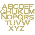 thumbnail image 1 of Pack of 1, 3 Inch x 1/4 Inch A Wood Letters in The Copperplate Gothic Bold Font for Wood Craft Project, Children or Adult Art Work, Home and Holiday Décor and DIY Fun, Made in USA, 1 of 2