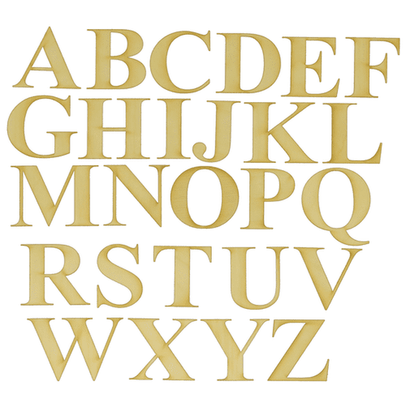 Pack of 1, 3 Inch x 1/4 Inch R Times New Roman Bold Wood Letters for Wood Craft Project, Children or Adult Art Work, Home and Holiday Décor and DIY Fun, Made in USA