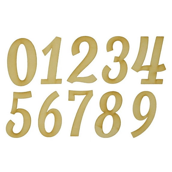 Pack of 1, 4 Inch x 1/4" Baltic Birch 1 Lavanderia Font Wood Numbers for Wood Craft Project, Children or Adult Art Work, Home and Holiday Décor and DIY Fun, Made in USA
