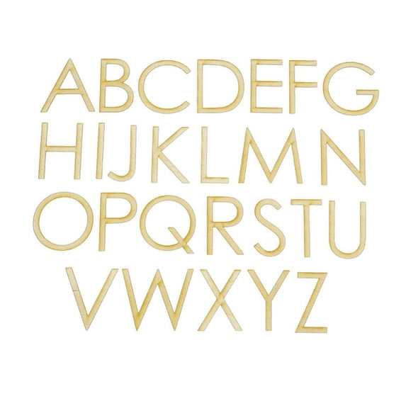 Pack of 1, 4 Inch x 1/4 Inch Q Wood Letters in The Century Gothic Font for Wood Craft Project, Children or Adult Art Work, Home and Holiday Décor and DIY Fun, Made in USA