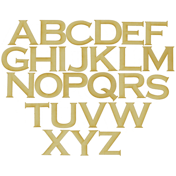 Pack of 1, 4 Inch x 1/4 Inch Q Wood Letters in The Copperplate Gothic Bold Font for Wood Craft Project, Children or Adult Art Work, Home and Holiday Décor and DIY Fun, Made in USA