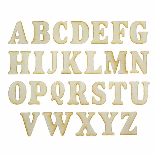 Pack of 1, 4 Inch x 1/8 Inch M Wood Letters in The Goudy Font for Wood Craft Project, Children or Adult Art Work, Home and Holiday Décor and DIY Fun, Made in USA