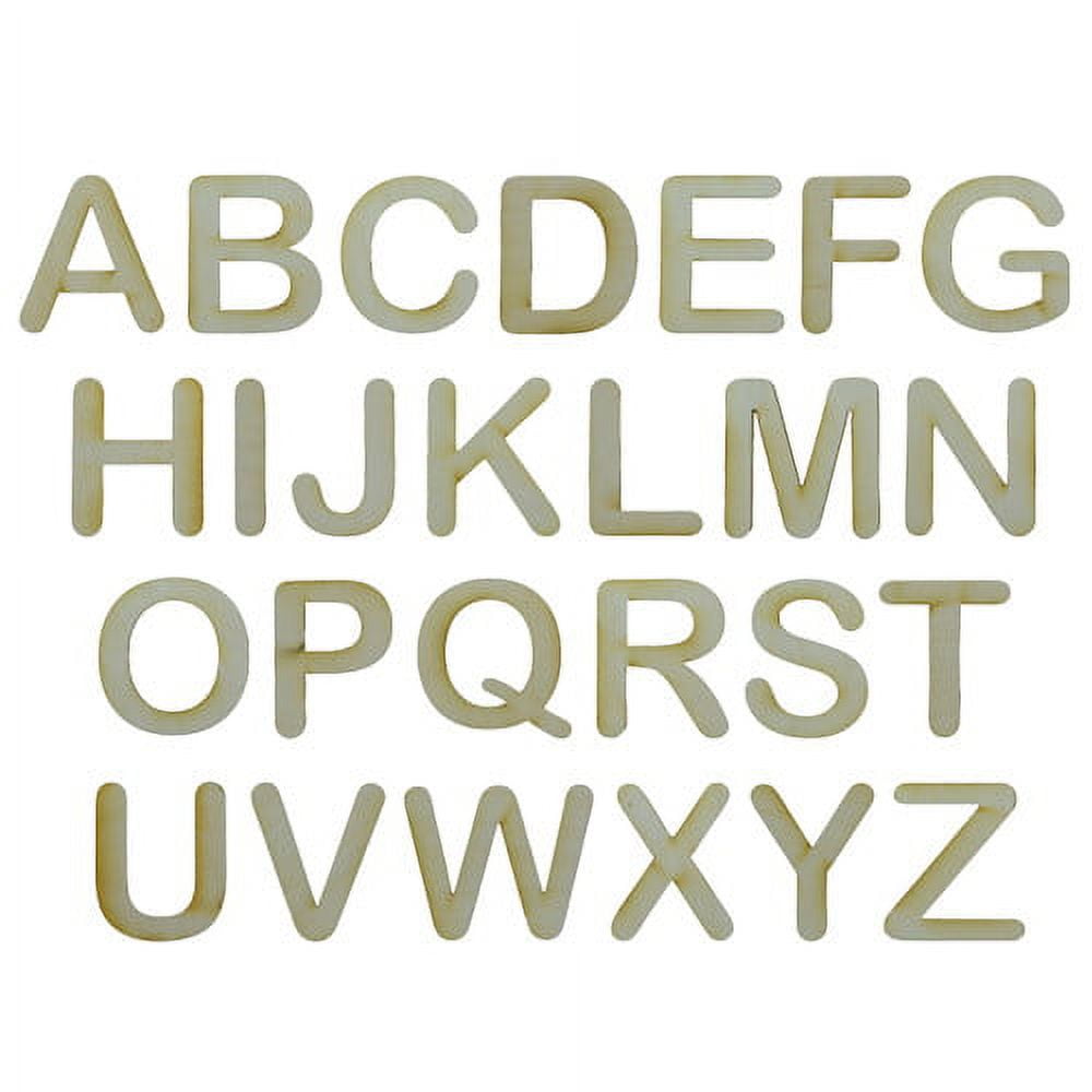 3/8 inch Tall Wood Laser cut 3mm 1/8 Thick Alphabet Letters and Numbers 4  sets