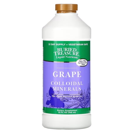 (Pack 1) Buried Treasure, Liquid Nutrients, Colloidal Minerals, Grape, 32 fl oz (946 ml)