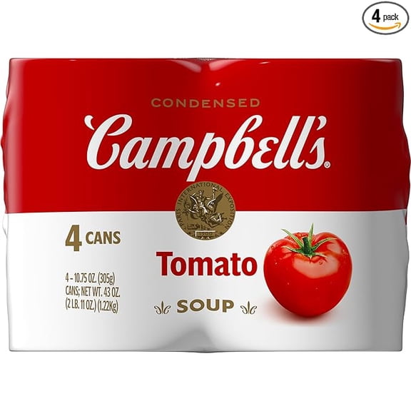 Pack 1 Campbell's Condensed Tomato Soup, 10.75 oz Can (4 Pack)