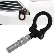 Pack-1 Car Front Bumper Tow Hook, Alloy Anti-Rust Foldable Portable Tow Ring, Screw-in Tight Thread to Avoid Falling Off Ring Pull Accessories, Universal for Most European Cars Trucks