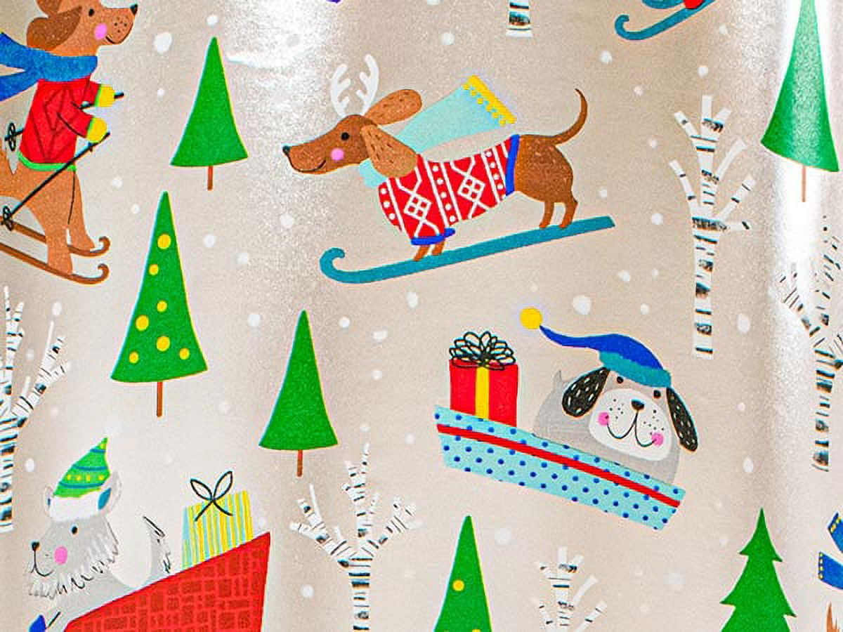 Santa & Snowmen Christmas Gift Wrap Full Ream 833 ft x 24 in