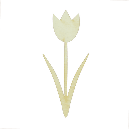 Pack of 1, Jumbo 7.5" x 18" x 1/8" Baltic Birch Plywood Tulip Wood Cutout for Wood Craft Project, Children or Adult Art Work, Home and Holiday Décor and DIY Fun, Made in USA