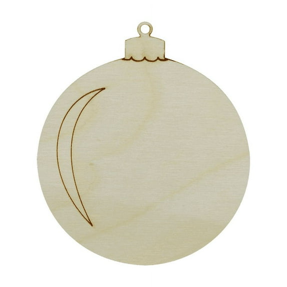 Pack of 1, Large 10.5" x 12" x 1/4" Baltic Birch Plywood Detailed Ornament #1 Wood Cutout for Wood Craft Project, Children or Adult Art Work, Home Décor and DIY Fun, Made in USA