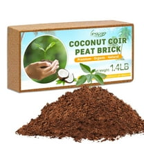 Pack of 1 Organic Coco Coir Bricks- 100% Natural Compressed Coco Peat Brick Coconut Fiber Substrate with Low EC& pH Balance, Coir Plant Soil Enhance Root Growth for Herbs, Flowers, House Plants