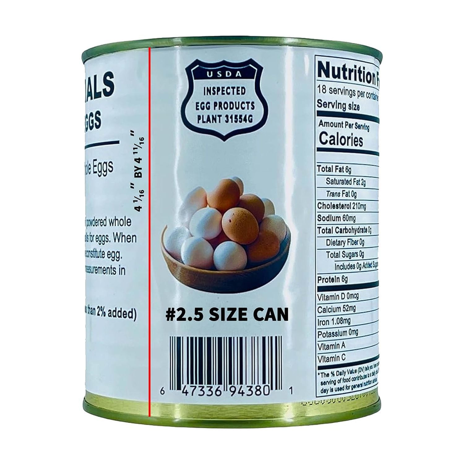 (Pack of 1) Powdered Whole Eggs Long Term Storage (10 years shelf