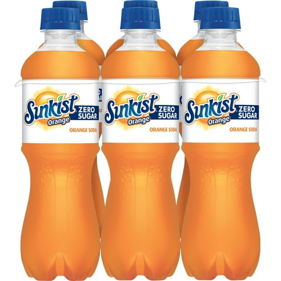 Sunkist Orange Zero Sugar Soda Bottles
