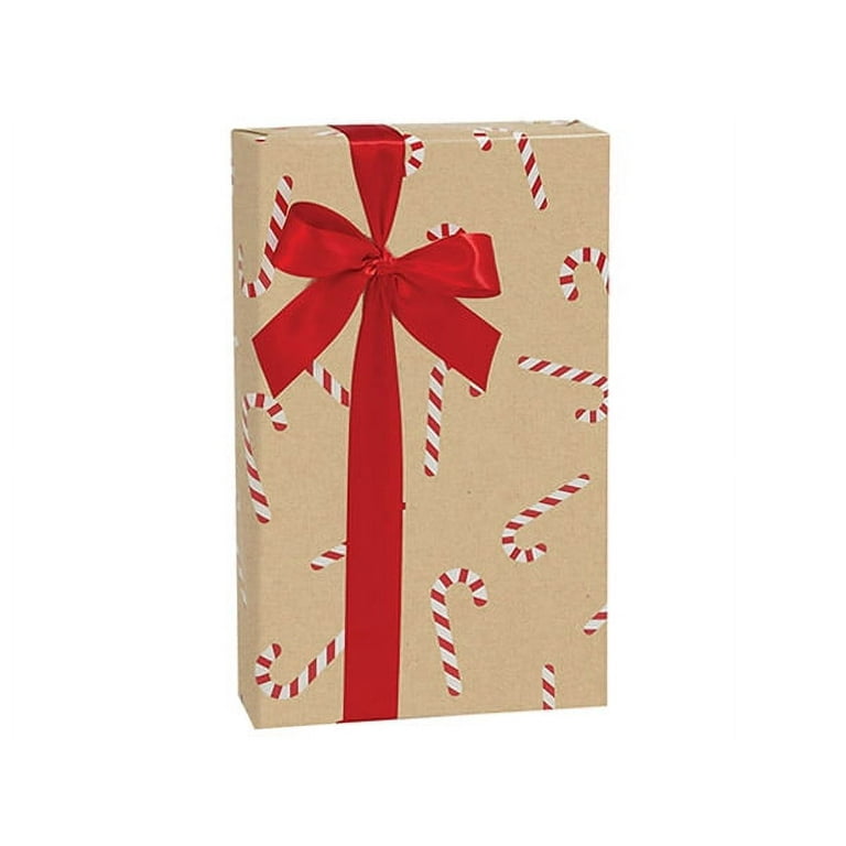 Christmas Plaid Kraft Gift Wrap, 24x417' Counter Roll