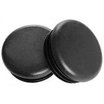 (Pack of 10) 1" Round OD - Out Side Diameter (14-20 Gauge) for Hole Size 0.84" to 0.93" ID | Black Plastic Tubing Plug, 1 Inch End Caps - Steel Furniture Foot - Table Chair Legs