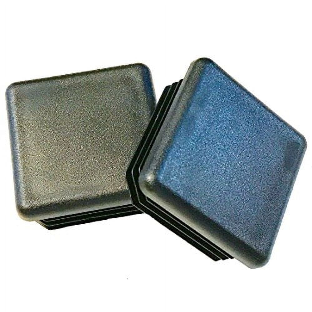 Pack of 10 2 Square 14 20 Ga Black Plastic Tubing Plug 2 Inch End Cap 2 x2 for 1.85 to 1.92 ID Steel Fence Post Pipe Tube Cover Insert End Caps