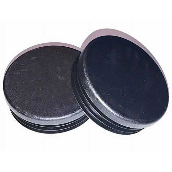 (Pack of 10) 3" OD Round Plastic Cap Plugs (14-18 Ga - Fits ID 2.83" to 2.90") Thick, Impact and Abrasion Resistant Base w/Flex Ridges | 3 Inch Tube Wrangler Bumper End Caps | Fence Post Slide Insert