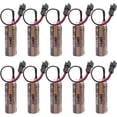 thumbnail image 1 of (Pack of 10) 3V Battery Compatible with Fuji FDK CR8.LHC 17430, Toto CR8-LHC TH559EDV410R, TOTO THP3053 Back Up Batteries for Eco EFVS, Toto Flush Valves and Faucets, 1 of 7