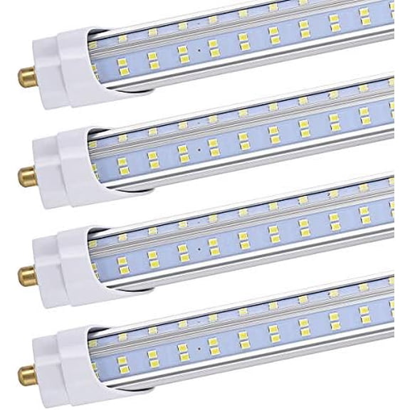 (Pack of 10 8 Foot LED Bulbs,150W 18800lm 6000K, Super Bright, T8 T10 T12 LED Tube Lights, FA8 Single Pin LED Lights, Clear Cover, V Shaped,to Replace Fluorescent Light Bulb$$Tools & Hardware Other