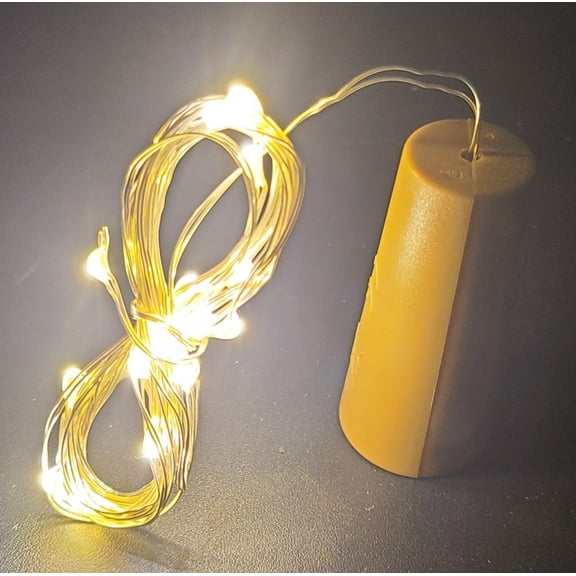 Pack of 10 Cork 2M 7.2 ft LED Wine Bottle String LightsWaterproof Wine Bottle Lights Silver Wire For Bottle DIY,Christmas Halloween Wedding Party Indoor Outdoor Decoration Warm White