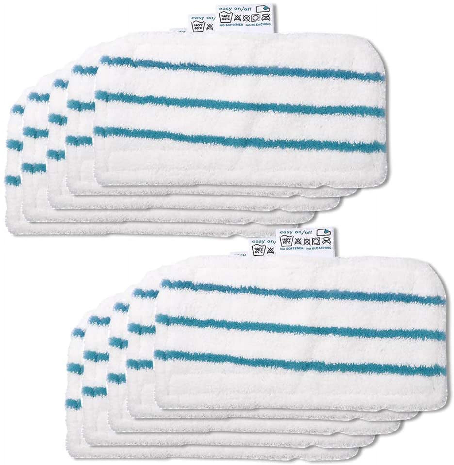 Pack of 10 Rectangular Microfiber Cloths for Black and Decker Steam Mop