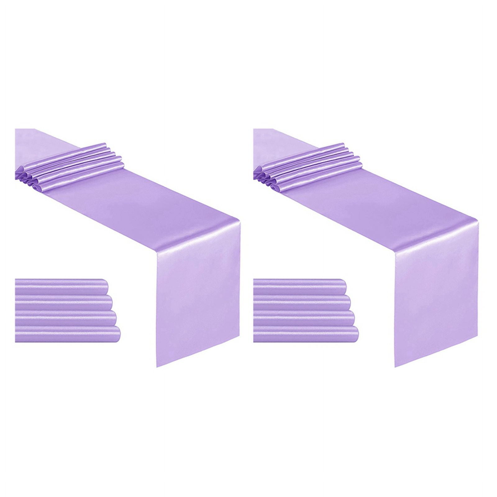 Pack of 10 Satin Table Runner 12x108 Inch Long,Lavender Table Runners for Wedding,Birthday Parties,Banquets Decorations,10 * Satin Table Runner,
