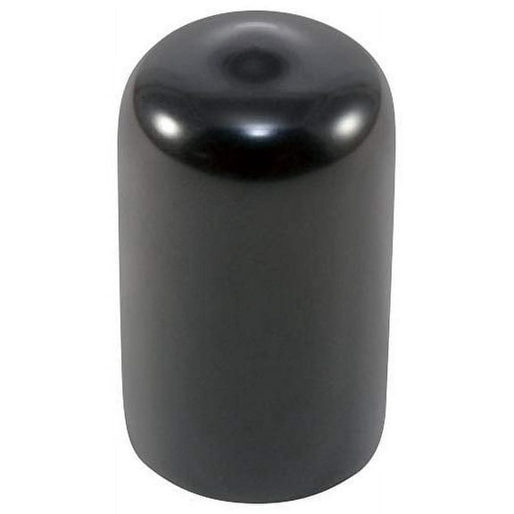 (Pack of 100) Caplugs: 5/16" to 3/8" Round Black Vinyl Flexible End Cap - Bolt Screw Thread Protector Safety Cover | for 0.312 Inch Pipe Post Tubing Rod OD Cover - 1" Inside Height. by SBD