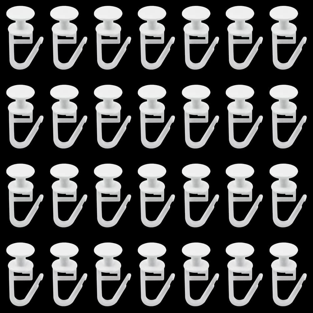 Pack of 100 Curtain Gliders with 11 mm Head Folding Glider White