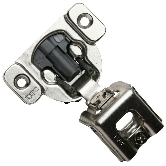 Pack of 100 DTC Pivot Pro 105-Degree Opening Angle 1-5/16" (33mm) Overlay, Screw-On 2-Cam, 6 Way Adjustable Soft-Close Face Frame Cabinet Hinges, Nickel Plated