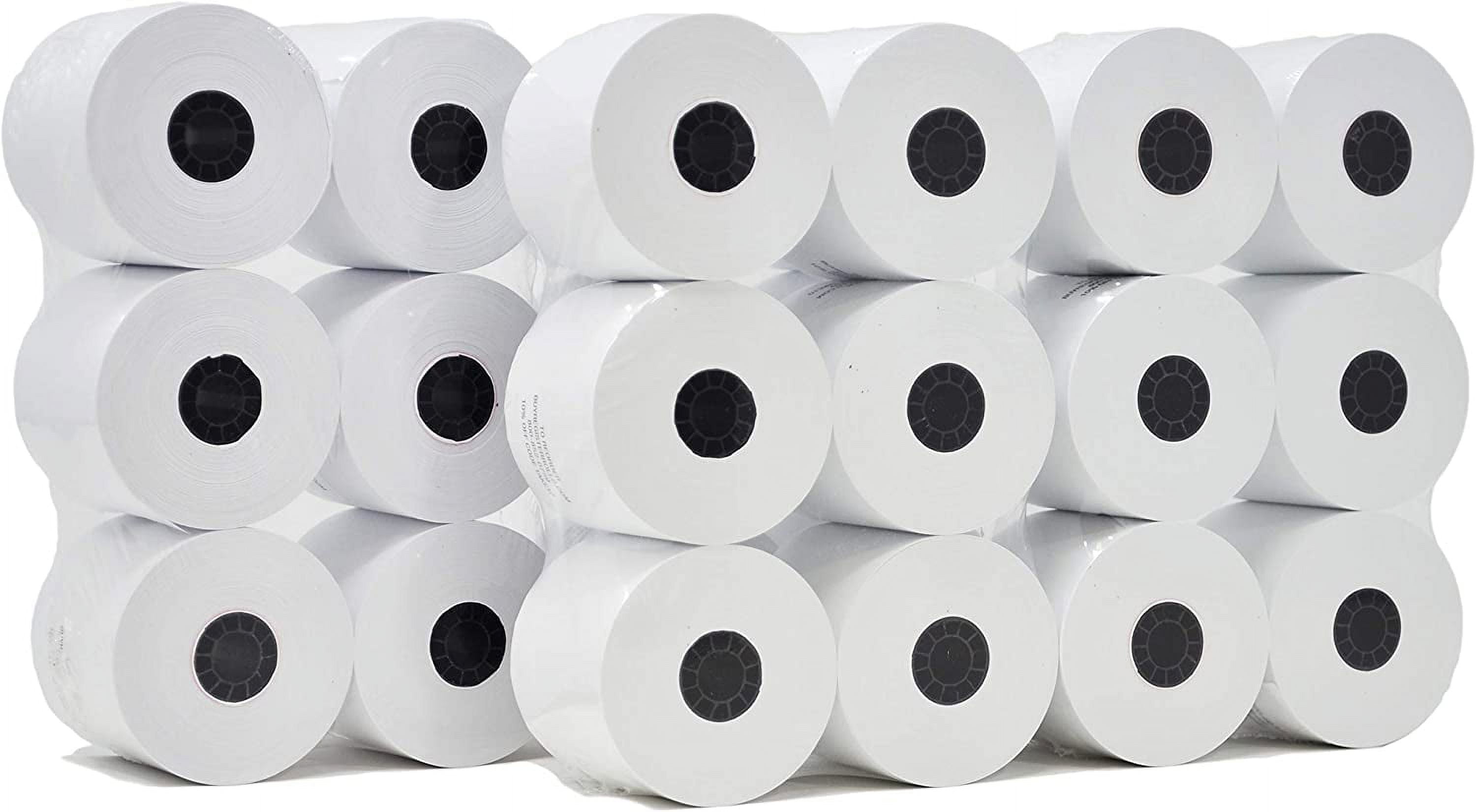 [Pack of 100 Rolls] Adding Machine Tape/Calculator Paper Rolls 2-1/4 x ...