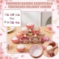 thumbnail image 1 of Pack Of 100 Thickened Greaseproof Baking Cup Liners, Vibrant Floral Print Paper Molds, Non-Stick & Sturdy Holders For Mochi, Cupcakes, Mini Cakes And Desserts For Home Baking,, 1 of 6