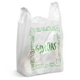 thumbnail image 1 of Pack of 1000 Gracias Plastic Bags 11.5 x 6.5 x 21. Carry-Out T-Shirt Bags 11 1/2 x 6 1/2 x 21. Thickness 0.65 mil. Reusable Preprinted Shopping Bags. Poly Bags for Shopping, Restaurant, Clothes., 1 of 6