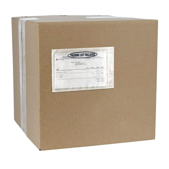 Pack of 1000 "Packing List Enclosed" Envelopes 5.25 x 8. Printed Panel Packing Mailers 5 1/4 x 8. Self-Sealing Envelopes for documents, invoices, Warranty Information. USPS, UPS, FedEx Approved.