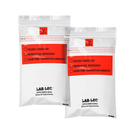 Pack of 1000 Specimen Transfer Bags 4 x 6. Low density polyethylene Printed Bags 4x6. Clear Plastic Bags 1.75 mil for Health needs. Great for Infirmaries. Removable Biohazard Symbol.