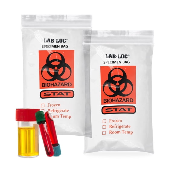 Specimen Transfer Bags Polyethylene Zipper Pouches Clear 1000 count 6 x 9 in 2 mil 3 Wall Design