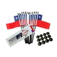 thumbnail image 1 of Pack of 12 4"x6" Chile Polyester Miniature Office Desk & Little Table Flags, 1 Dozen 4"x 6" Chilean Small Mini Handheld Waving Stick Flags with 12 Flag Bases (Flags with Stands), 1 of 1