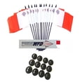 thumbnail image 1 of Pack of 12 4"x6" Malta Polyester Miniature Office Desk & Little Table Flags, 1 Dozen 4"x 6" Malta Small Mini Handheld Waving Stick Flags with 12 Flag Bases (Flags with Stands), 1 of 1